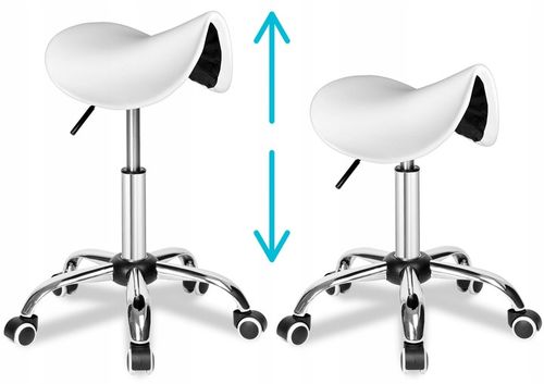 STOŁEK KOSMETYCZNY TABORET FRYZJERSKI NA KÓŁKACH REGULOWANY OBROTOWY na Arena.pl
