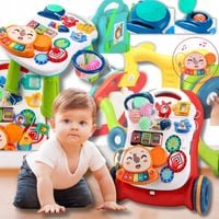 CHODZIK PCHACZ STOLIK EDUKACYJNY INTERAKTYWNY PANEL 5W1 DLA DZIECI + GRATIS