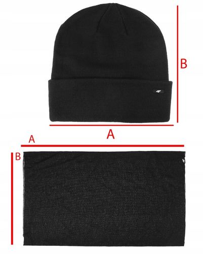 4F KOMPLET CZAPKA MĘSKA DAMSKA + KOMIN CHUSTA SZAL JESIENNY ZIMOWY KZ09 na Arena.pl