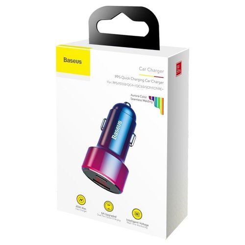 Baseus Ładowarka samochodowa USB + USB-C PD 45W na Arena.pl