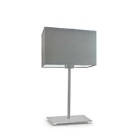 Lampka AMALFI abażur szary stalowy stelaż stal szczotkowana