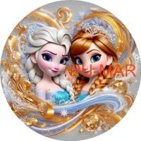 Opłatek na tort KRAINA LODU FROZEN Elsa Anna Postać Bajka Tekst Gratis