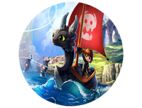 Opłatek na tort Jak wytresować Smoka