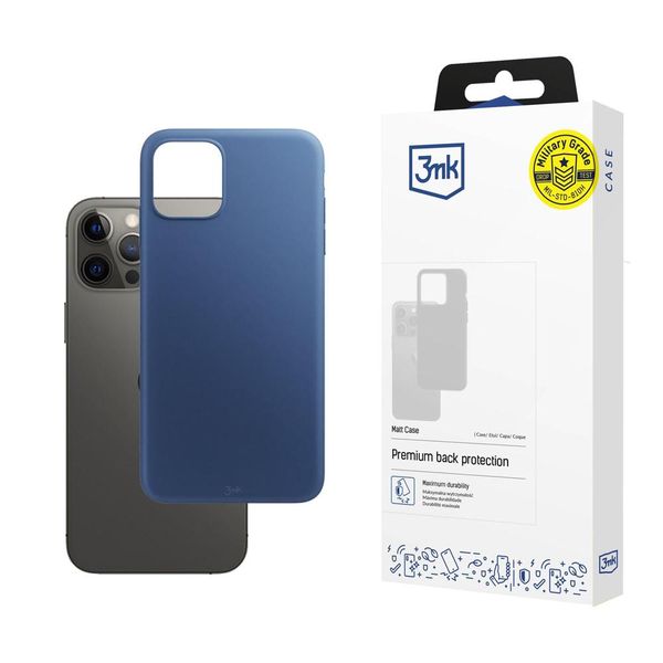 Matowe etui na Apple iPhone 12 Pro Max - 3mk Matt Case blueb zdjęcie 1