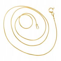 ZŁOTY ŁAŃCUSZEK 45 cm żmijka snake linka pozłacany delikatny SREBRO 925
