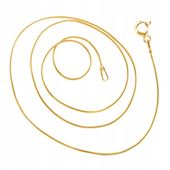 ZŁOTY ŁAŃCUSZEK 45 cm żmijka snake linka pozłacany delikatny SREBRO 925