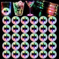 30 LED Coaster LED Naklejka Light Up Coasters 7 kolorów RGB LED na Party