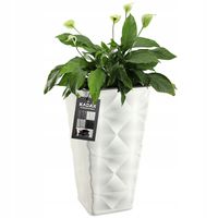 Doniczka Donica + Wkład Osłonka Kwiaty Biała 75cm