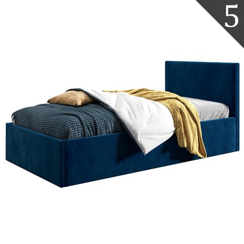 Łóżko młodzieżowe Tapczan 80x200 Basic Asti Jasny Szary + POJEMNIK na Arena.pl