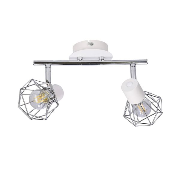 Verve listwa 2x40W E14 biały abażur chrom zdjęcie 4