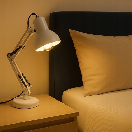 LAMPKA NOCNA KREŚLARSKA NA BIURKO BIURKOWA DO CZYTANIA KABEL 180CM E27 na Arena.pl