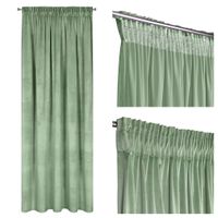 Zasłona gotowa na taśmie Eurofirany 140X270 MELANIE mięta jasny