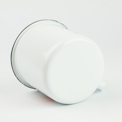 KUBEK EMALIOWANY PROSTY BE HAPPY 500 ML NA KAWĘ HERBATĘ CZEKOLADĘ SOLIDNY na Arena.pl