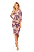 OŁÓWKOWA SWETERKOWA SUKIENKA Z RĘKAWEM 3/4 L MULTIKOLOR