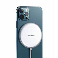 USAMS Ładowarka indukcyjna US-CD160 magnetic W2 15W aluminiowa iPhone 12 se