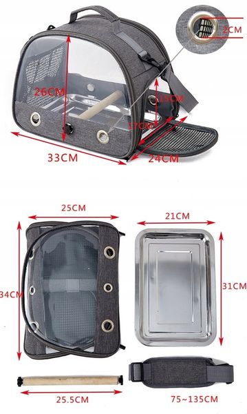 TRANSPORTER TORBA DO TRANSPORTU DLA PAPUGI PTAKÓW GRYZONI zdjęcie 9
