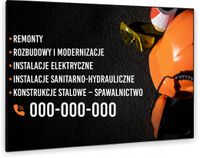 TABLICZKA REKLAMOWA szyld z dibondu 40x30 cm remonty rozbudowy