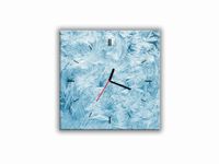 ZEGAR SZKLANY KWADRATOWY - Lód