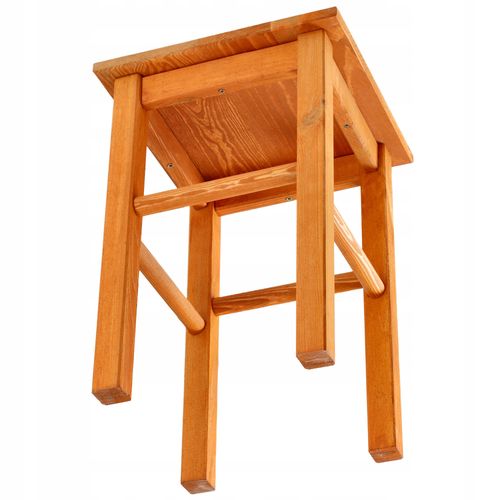 KADAX Drewniany Taboret Stolek Kuchenny Solidny Olcha Kwadratowy na Arena.pl
