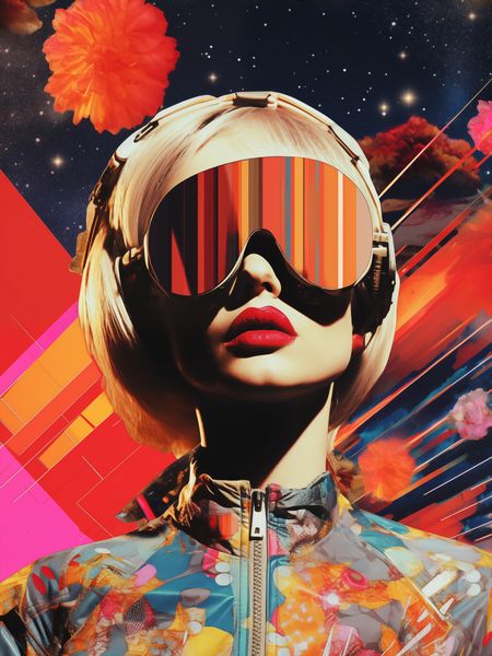 Plakat 30x40cm Retrofuturystyczna Muza zdjęcie 1