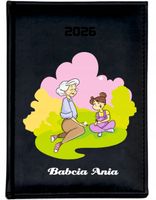 KALENDARZ A4 2026 DZIENNY TERMINARZ NADRUK UV DLA BABCI Z TWOIM TEKSTEM