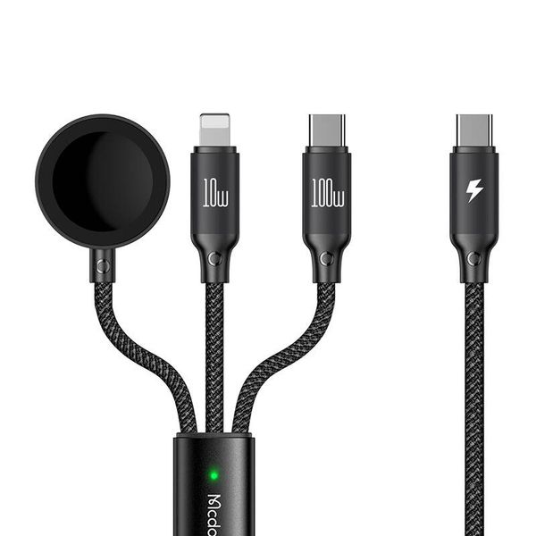 Kabel USB-C 3w1 Mcdodo CA-4940 USB-C, Lightning, Apple Watch zdjęcie 1