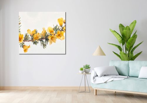 Obraz 100x90cm Żółte Kwiaty na Arena.pl