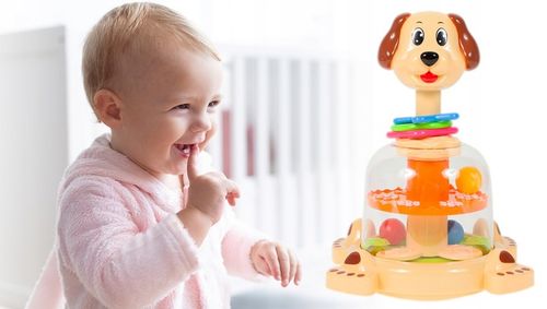 BĄCZEK SPINNER DLA DZIECI PIESEK Z KULECZKAMI ZABAWKA WIRUJĄCA DLA DZIECI na Arena.pl