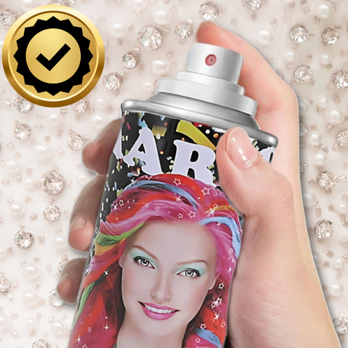 koloryzujący spray do włosów lakier czarny brokat 250 ml na Arena.pl