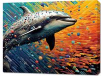 Obraz 90x70cm Delfin w Palecie Barw
