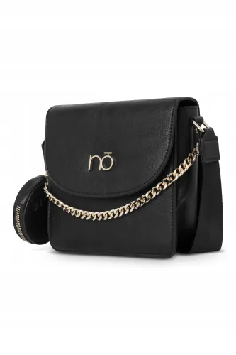 torebka damska nobo listonoszka czarna na złotym łańcuszku na Arena.pl