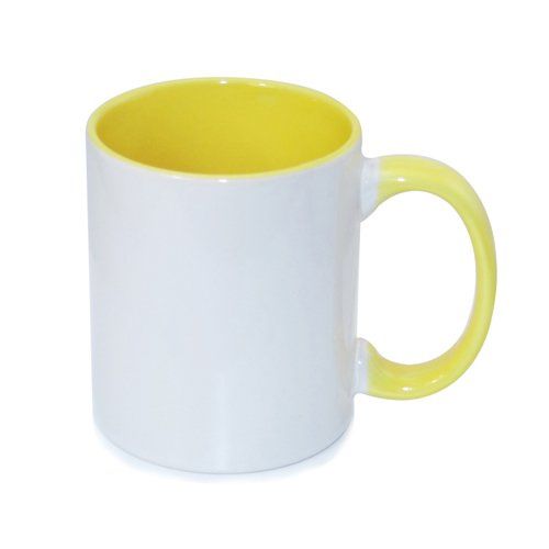 Kubek FUNNY Żółty JS Coating 330 ml do Sublimacji zdjęcie 1