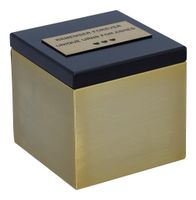 Stalowe złote pudełko na prochy Mini urna Zwykły / tabliczka