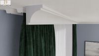 Listwa karniszowa DLK43 9cm x 9cm maskownica szyny sztukateria XPS DECOREM