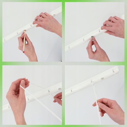 Suszarka Na Pranie Ubrania Sufitowa 6 Prętów 120cm na Arena.pl