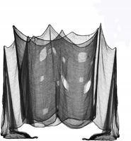GIRLANDA HALLOWEENOWA CZARNA SIEĆ 6 m x 1,2 m ZASŁONA DEKORACJA HALLOWEEN
