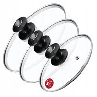 KADAX Pokrywka Szklana Pokrywa Zestaw 22/26/30cm