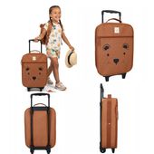 WALIZKA Podróżna Dla DZIECI KIDZROOM Big Teddy Bear Brown Brązowa MOCNA