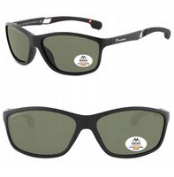 Sportowe Okulary MĘSKIE POLARYZACYJNE PRZECIWSŁONECZNE HD CZARNO ZIELONE