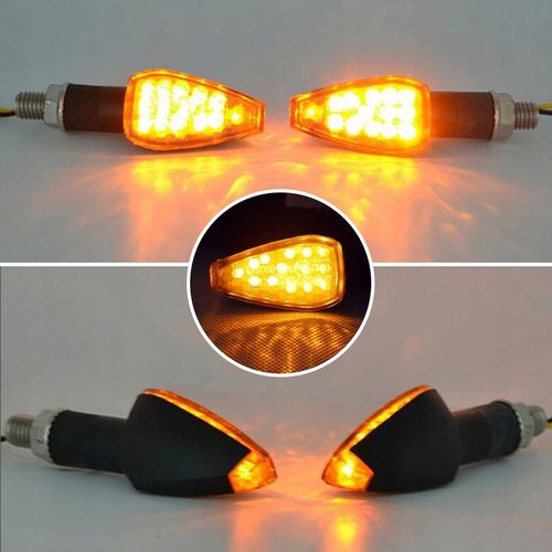 4x KIERUNKOWSKAZY MOTOCYKLOWE QUADA HOMOLOGACJA 12 V CZARNE DYMIONE 14 LED na Arena.pl