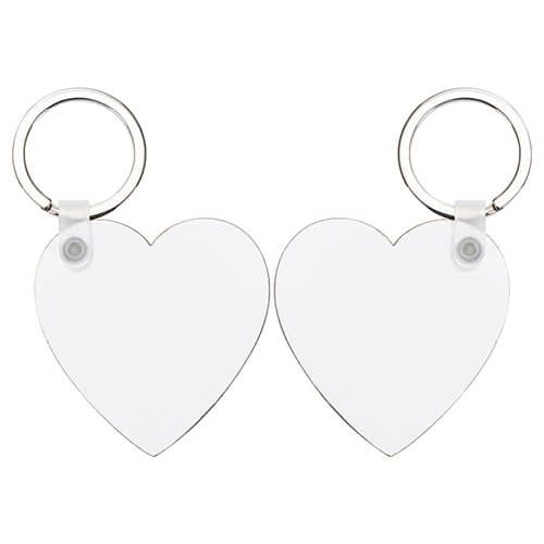 Dwustronny brelok z MDF-u do sublimacji - serce zdjęcie 1