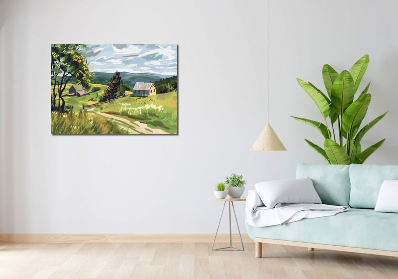 Obraz 100x70cm Bujna Wieś zdjęcie 2