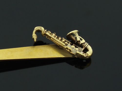 Spinka do krawata z mosiądzu saksofon trąbka na Arena.pl