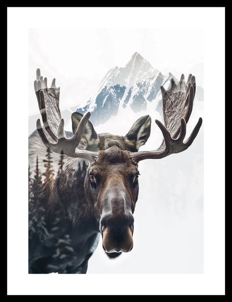 Plakat 25x35cm Łoś Duch Lasu zdjęcie 3