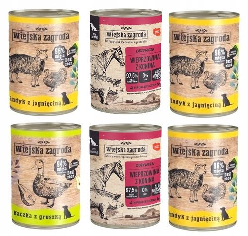 Karma Wiejska Zagroda zestaw 6 x 400g Mix Smaków na Arena.pl