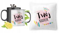 Zestaw Kubek Magiczny + Poduszka Z Twoim Nadrukiem Z Nadrukiem Ze Zdjęciem