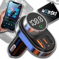 TRANSMITER BLUETOOTH SAMOCHODOWY ADAPTER ODBIORNIK AUDIO ŁADOWARKA USBC 30W