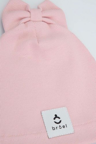 BROEL WIOLA czapka prążkowana z kokardą różowa 46-48 na Arena.pl