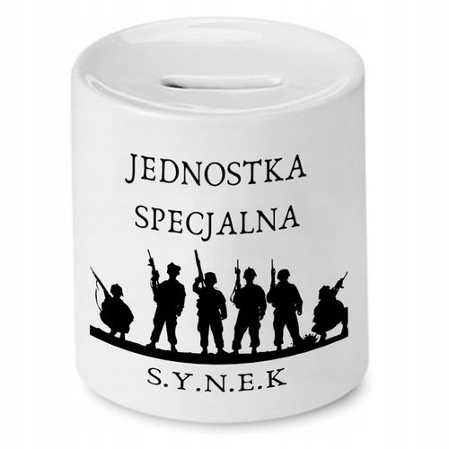 Skarbonka Dla Syna Synek Jednostka Specjalna Z Nadrukiem Ze Zdjęciem na Arena.pl