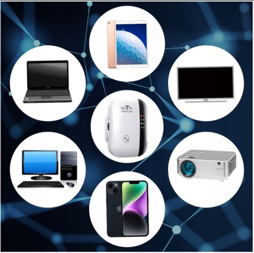 Repeater Wi-Fi wzmacniacz sygnału do 2500 sq.ft dla 45+ urządzeń na Arena.pl